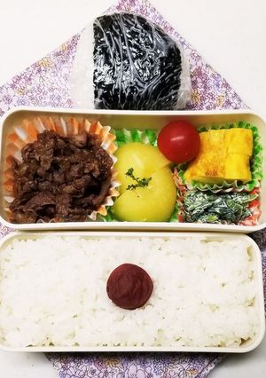 牛肉甘辛煮弁当(10.13)-レシピのメイン写真