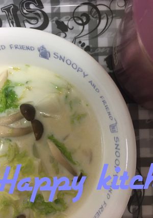 白菜とぶなしめじの中華風ミルクスープ-レシピのメイン写真
