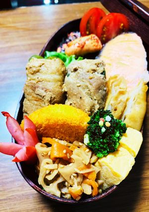 ピーマンの肉詰め豚バラ巻き弁当♡-レシピのメイン写真