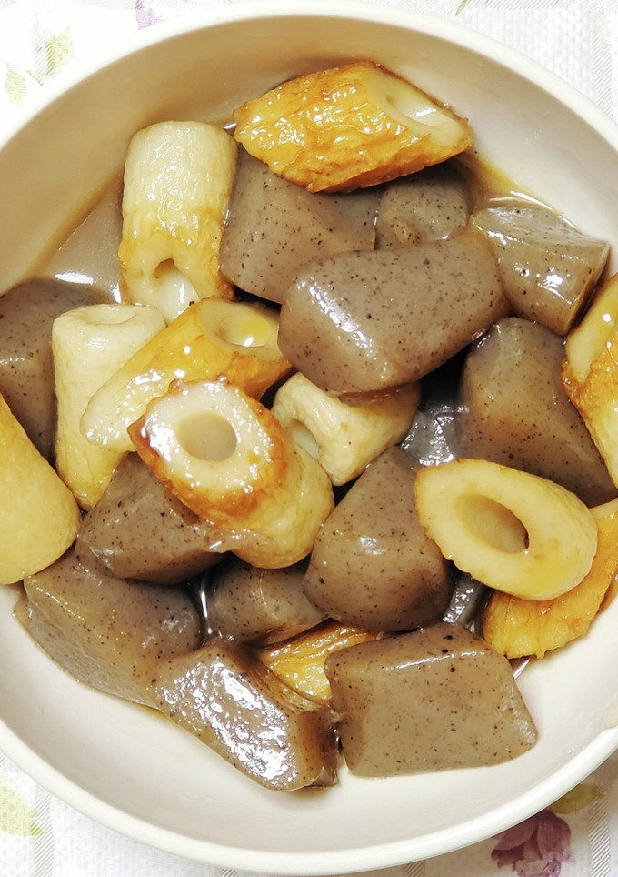こんにゃくとちくわの甘煮-レシピのメイン写真