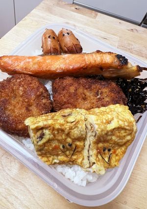 サクサクっカレー味のメンチカツ☆海苔弁当-レシピのメイン写真