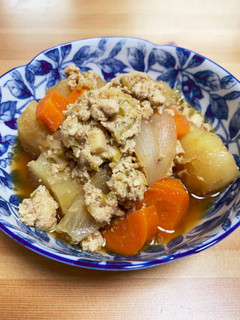 鶏挽肉の肉じゃが-レシピのメイン写真