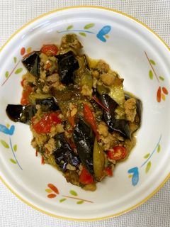≪学校給食≫秋なすのそぼろあん-レシピのメイン写真