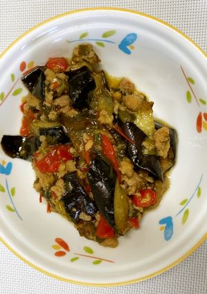 ≪学校給食≫秋なすのそぼろあん-レシピのメイン写真