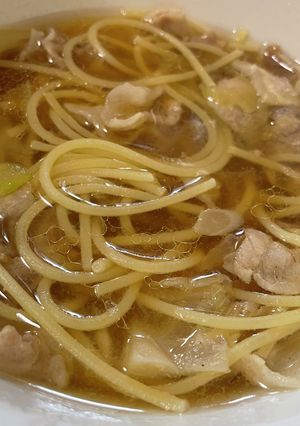 簡単和風豚バラパスタ(覚書)-レシピのメイン写真