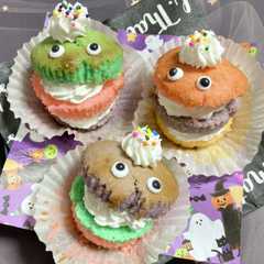 รูปของ 簡単☆しっとり☆ハロウィンおばけマフィン