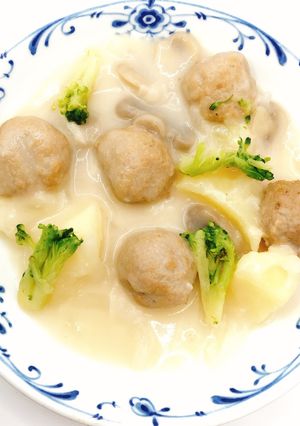 【病院】肉団子クリーム煮【給食】-レシピのメイン写真