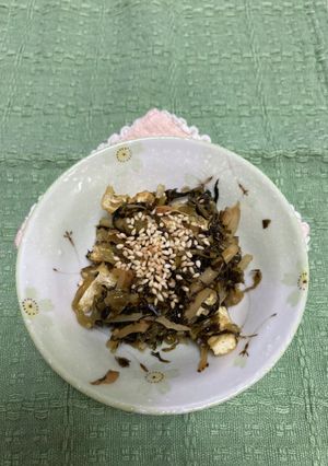 油揚げと高菜の炒め合わせ-レシピのメイン写真