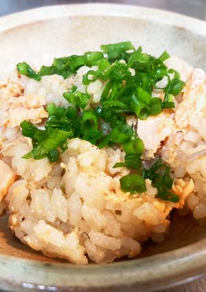 サーモンの炊き込みご飯　味噌味-レシピのメイン写真