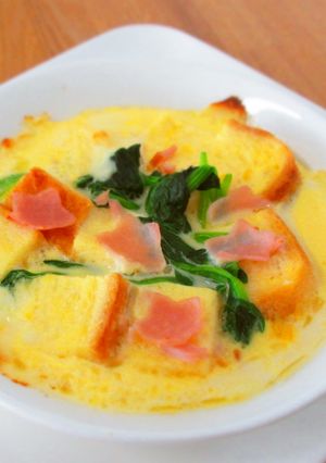 ほうれん草とハムのパンキッシュ-レシピのメイン写真
