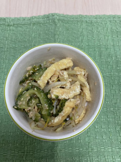 油揚げともやしと苦瓜の胡麻入りツナ炒め-レシピのメイン写真