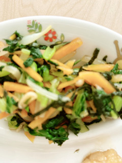【保育園給食】青菜ともやしのいそ和え-レシピのメイン写真