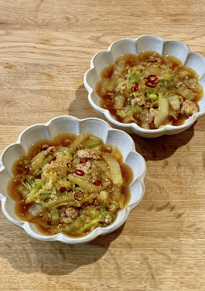 5分で＊白菜と豚ひき肉のとろみあん-レシピのメイン写真