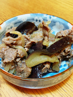 時短!なすと玉ねぎと牛肉の炒め煮-レシピのメイン写真