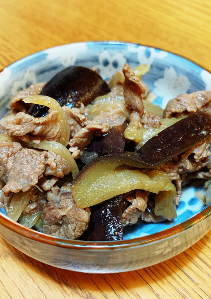 時短！なすと玉ねぎと牛肉の炒め煮-レシピのメイン写真