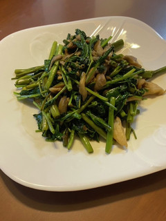 舞茸と空芯菜炒め-レシピのメイン写真