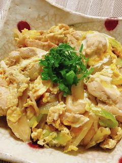 舞茸入り親子丼、大葉のせ。-レシピのメイン写真