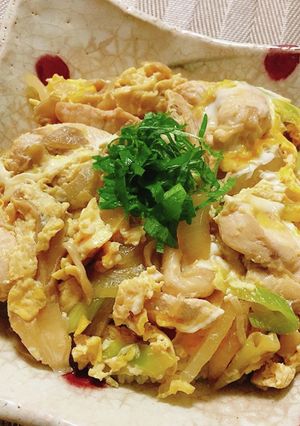 舞茸入り親子丼、大葉のせ。-レシピのメイン写真