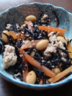 ひじきと豆腐と大豆の煮物-レシピのメイン写真