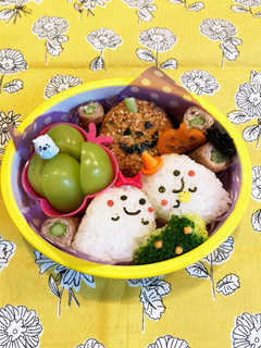 幼稚園年少 ハロウィンおばけ お弁当-レシピのメイン写真