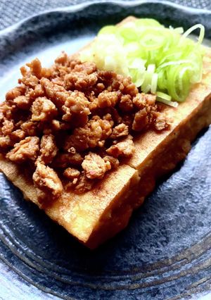 厚揚げとピリ辛鶏そぼろ-レシピのメイン写真