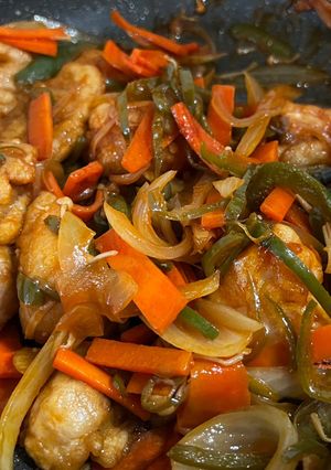 鶏ムネで簡単甘酢炒め-レシピのメイン写真