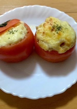う米めん入り丸ごとトマトのグラタン-レシピのメイン写真