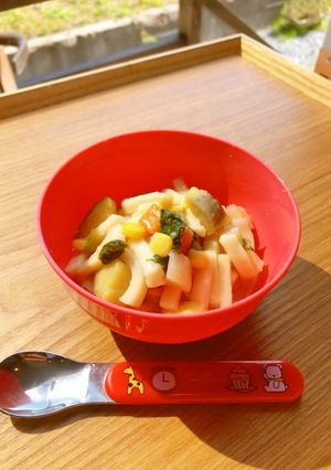 【離乳食後期】さつまいも豚汁うどん-レシピのメイン写真
