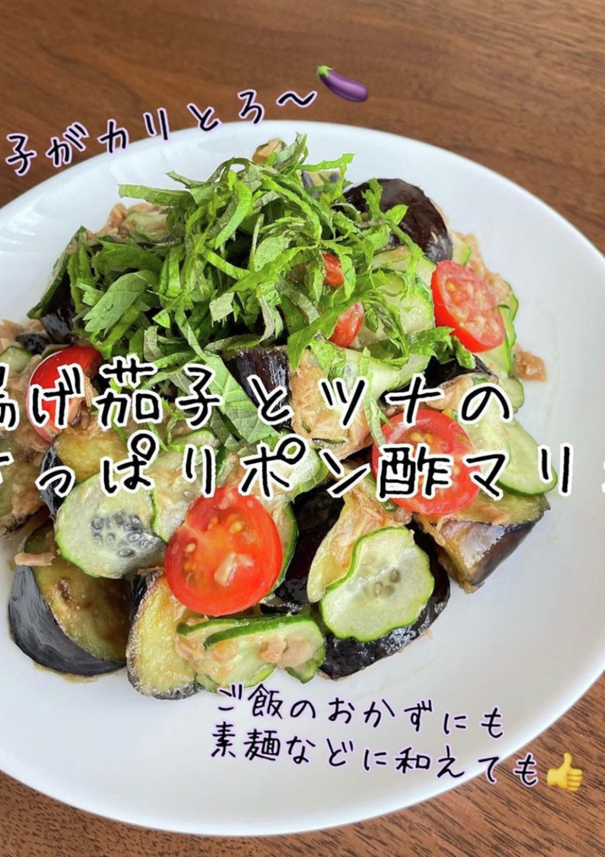 揚げ茄子とツナのさっぱりポン酢マリネ-レシピのメイン写真
