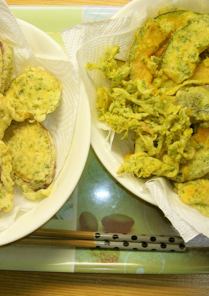 南瓜・さつま芋の磯部揚げ。-レシピのメイン写真