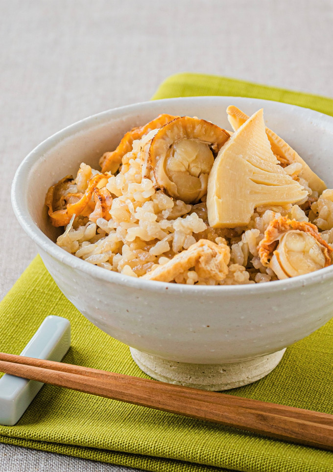 たけのことホタテの炊き込みご飯-レシピのメイン写真
