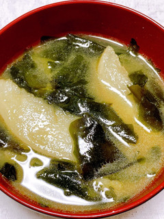 冷凍皮付きフライドポテト&わかめの味噌汁-レシピのメイン写真