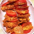 パリパリ焼きチーズのトマトバジル
