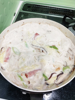 長ネギとベーコンのクリームパスタ-レシピのメイン写真