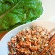 簡単!挽肉と納豆のレタス巻き