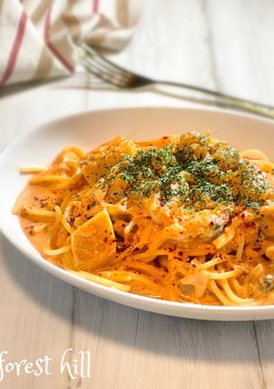 韓国風・ロゼソースのシーフードパスタ-レシピのメイン写真