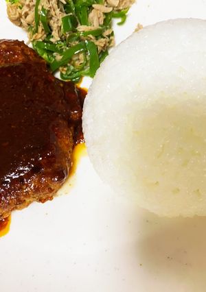 洗い物節約ハンバーグ！(キノコいり)-レシピのメイン写真