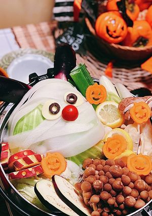 ズボラさん必見！即席ハロウィンうさぎ鍋-レシピのメイン写真