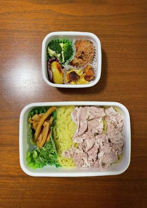 中学生野球弁当67｜冷しゃぶ冷しラーメン-レシピのメイン写真