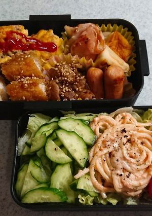 お弁当盛り付け(1)-レシピのメイン写真