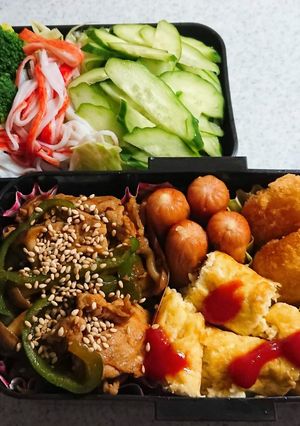 お弁当盛り付け(6)-レシピのメイン写真