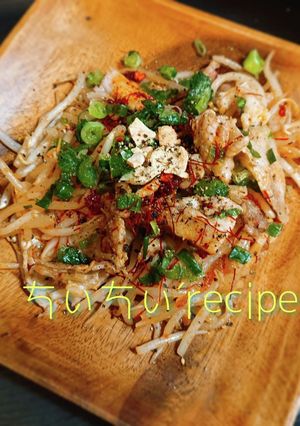 レンチン簡単♡豚バラもやしの香味蒸し-レシピのメイン写真
