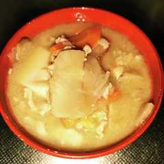 รูปของ 乾燥菊芋の豚汁