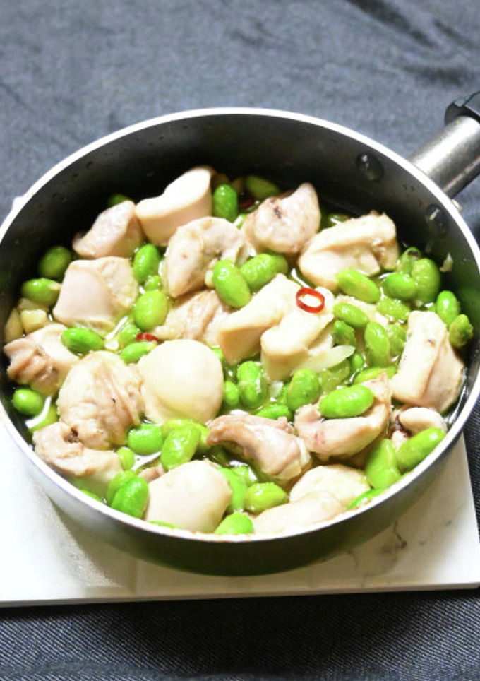 鮭の白子と枝豆のアヒージョ-レシピのメイン写真