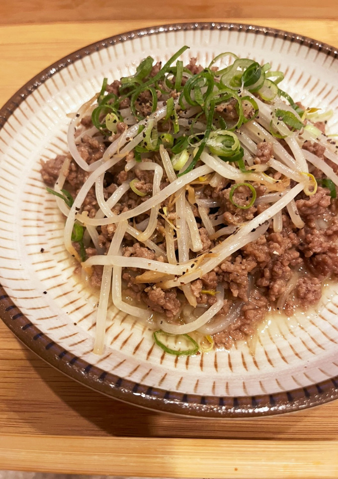 もやしとひき肉のオイスターマヨ炒め-レシピのメイン写真