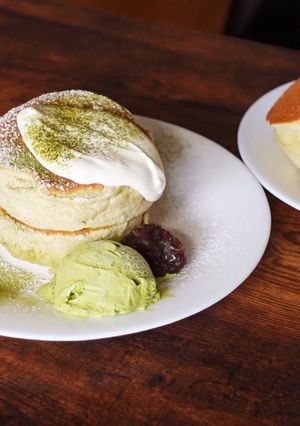 和カフェ気分 米粉の抹茶パンケーキ-レシピのメイン写真