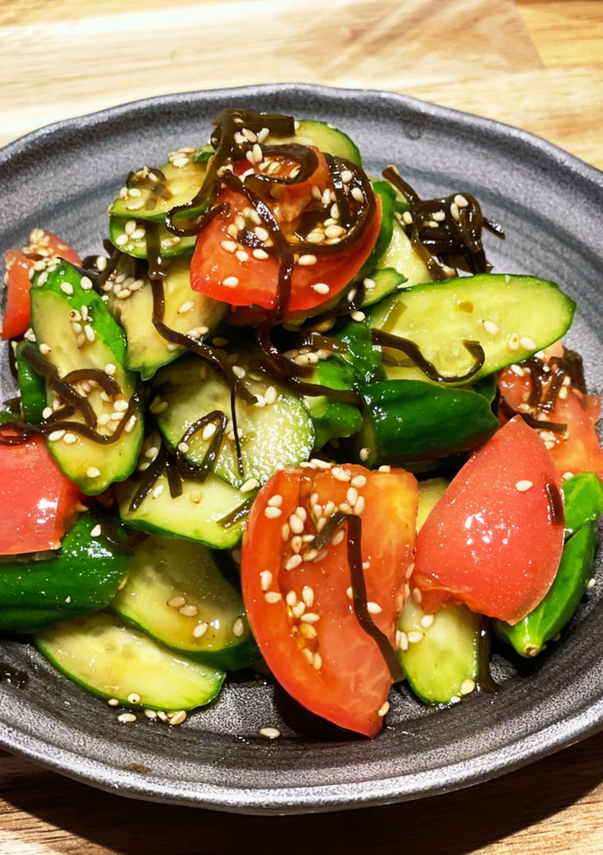 トマトと胡瓜の塩昆布和え-レシピのメイン写真