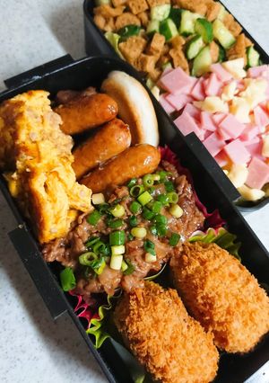 お弁当盛り付け(14)-レシピのメイン写真