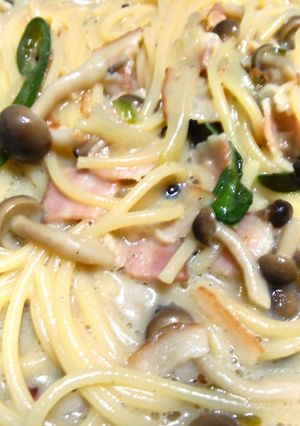 きのこベーコンピーマンのクリームパスタ-レシピのメイン写真