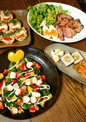 おうちごはん 家飲み2人(クリスマス)-レシピのメイン写真